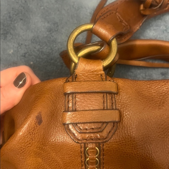 Oryany Brown Leather Satchel Bag with Crossbody strap - Picture 8 of 12